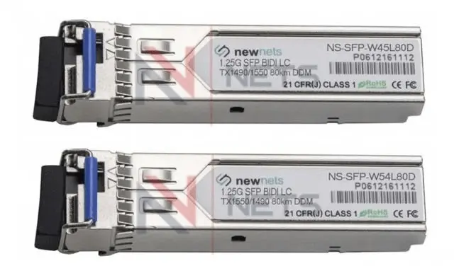Оптический трансивер NS-SFP-1.25G-W45L80D, 1.25G Tx/Rx: 1490/1550nm 80km LC, DDM