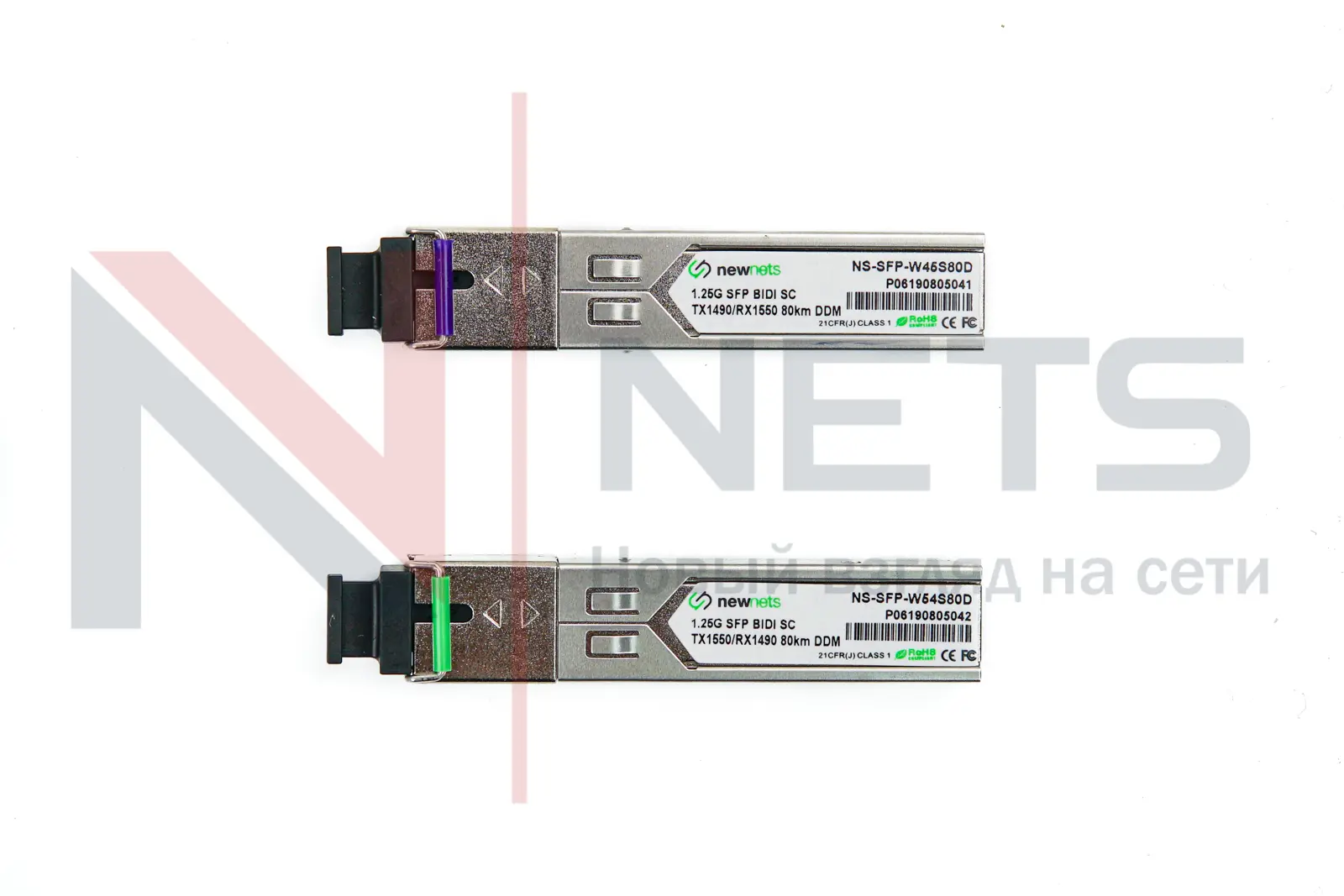 Оптический трансивер NS-SFP-1.25G-W45S80D, 1.25G Tx/Rx: 1490/1550nm 80km SC, DDM