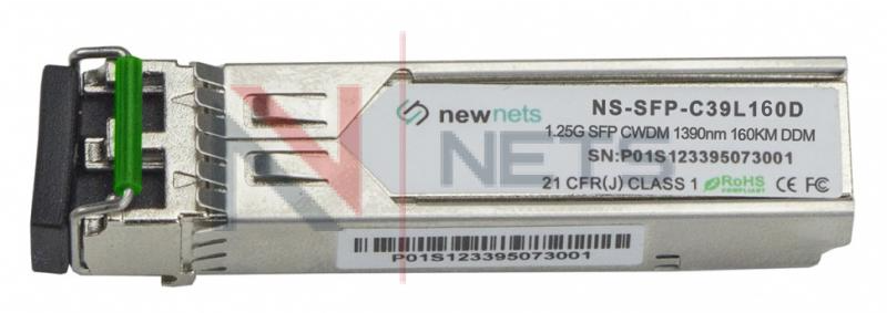 Оптический трансивер NS-SFP 1.25G CWDM, длина волны 1390nm, дальность 160km, LC, DDM