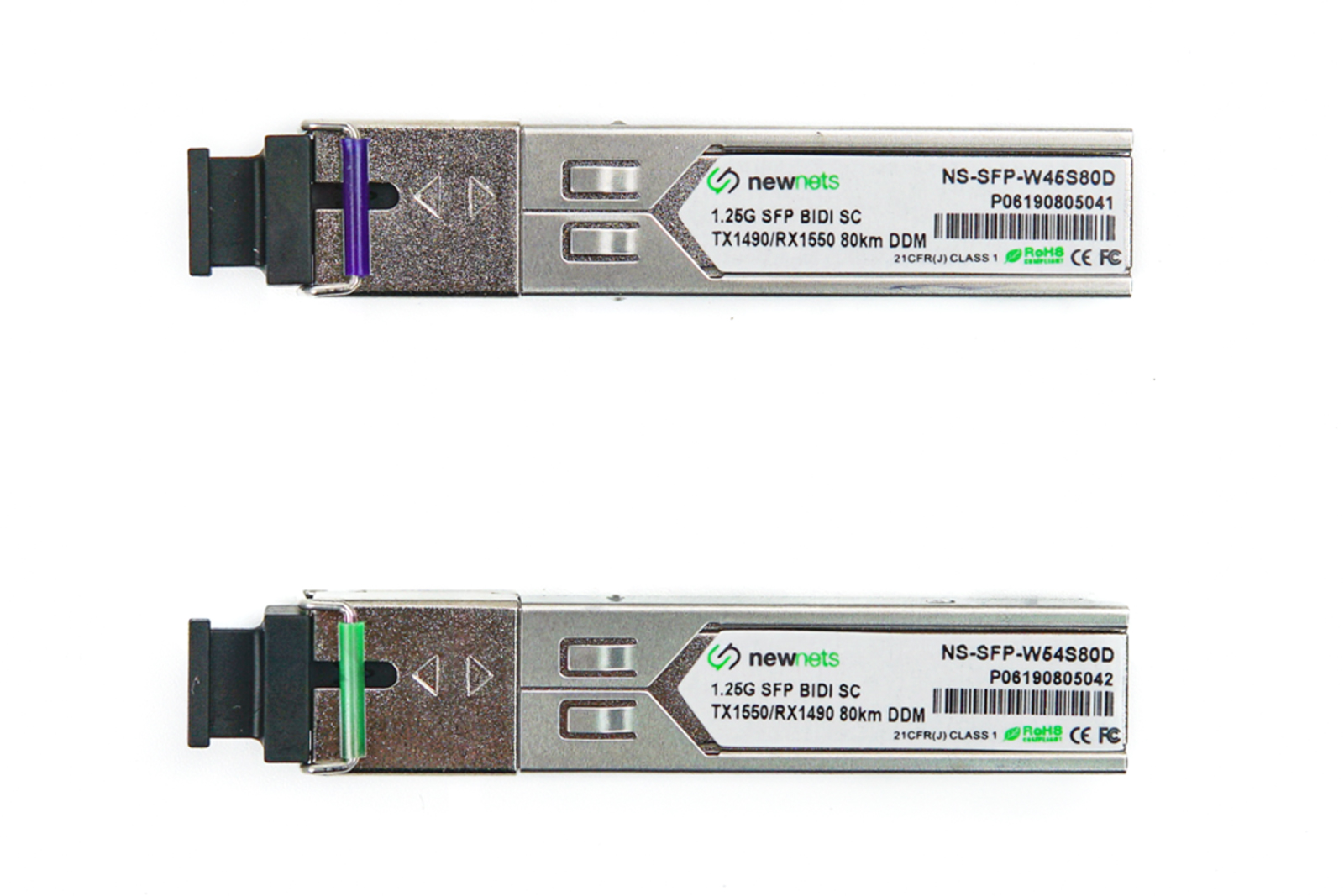 Оптический трансивер NS-SFP-1.25G-W45S80D, 1.25G Tx/Rx: 1490/1550nm 80km SC, DDM