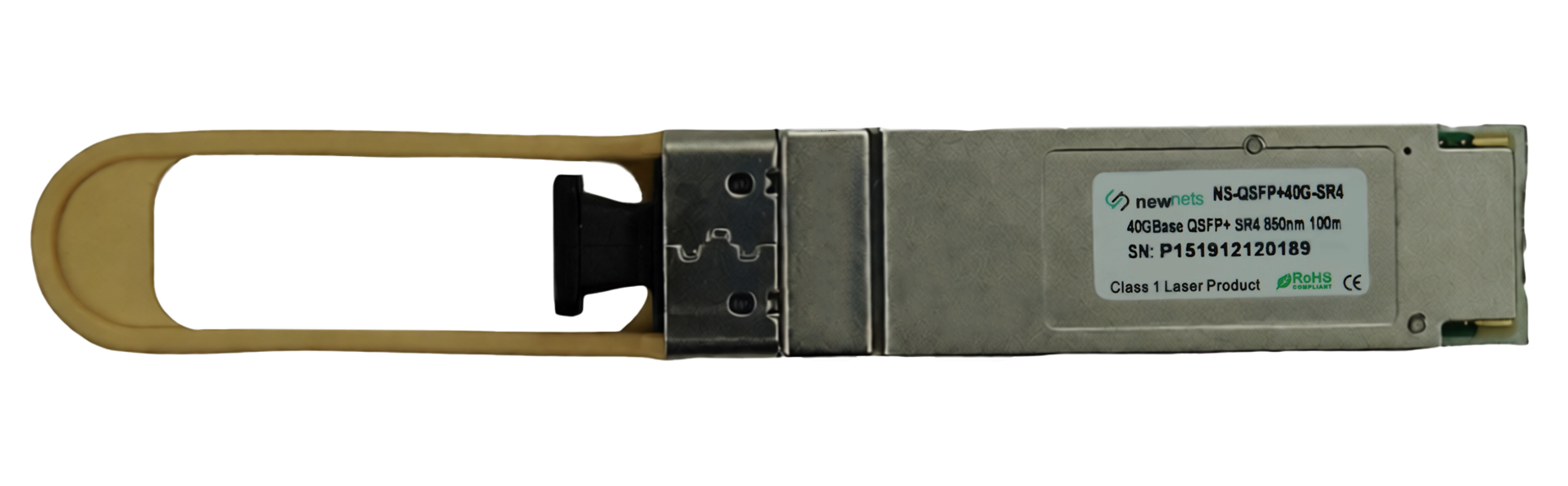 Оптический трансивер NS-QSFP+40GBase-SR4 дальность до 100m, MPO