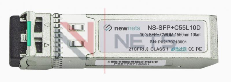 Оптический трансивер NS-SFP+ 10G CWDM, длина волны 1550nm, дальность 10km, LC, DDM