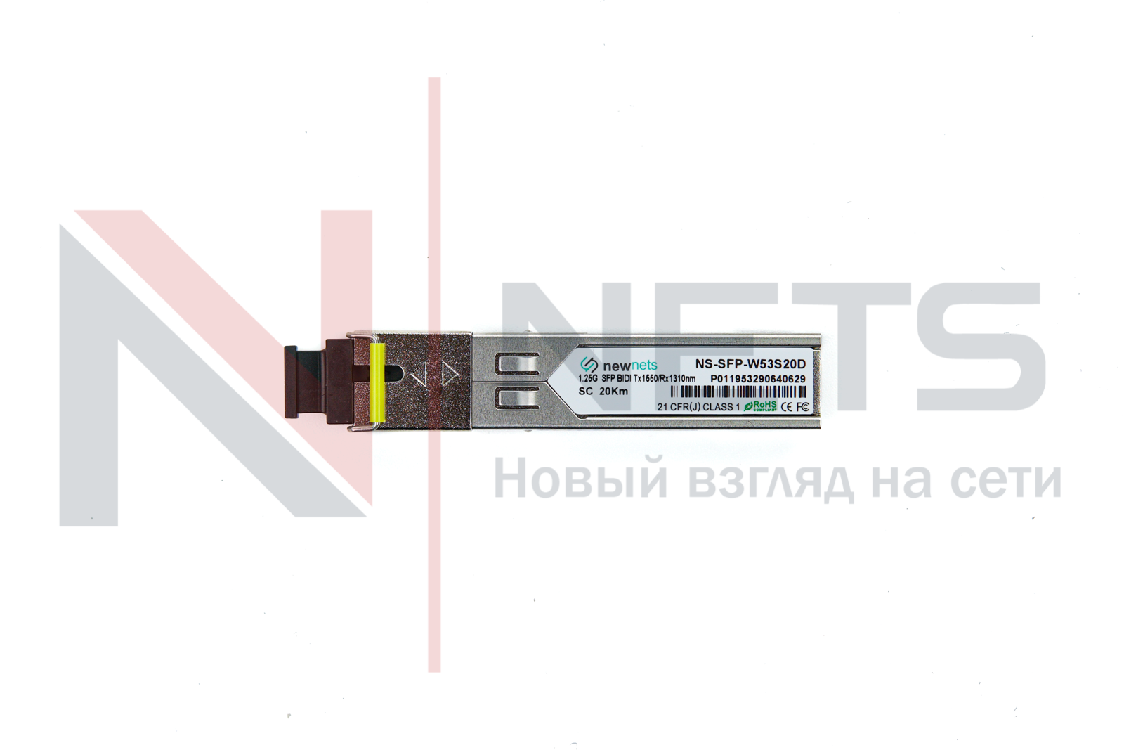 Оптический трансивер NS-SFP-1.25G-W35S20D, 1.25G Tx/Rx: 1310/1550nm 20km SC, DDM