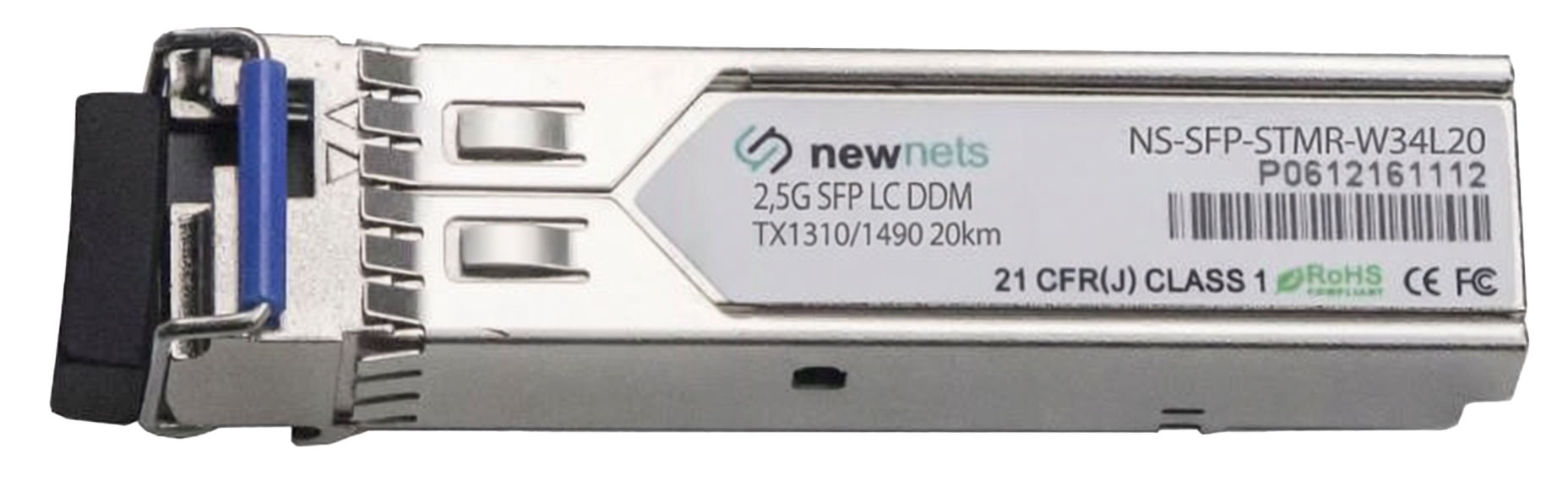 SFP модуль STM-1/STM-4/STM-16 (20km), simplex LC connector, TX1310/RX1490 nm