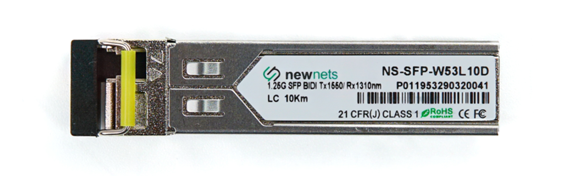 Оптический трансивер NS-SFP-1.25G-W53L10D, 1.25G Tx/Rx: 1550/1310nm 10km LC, DDM