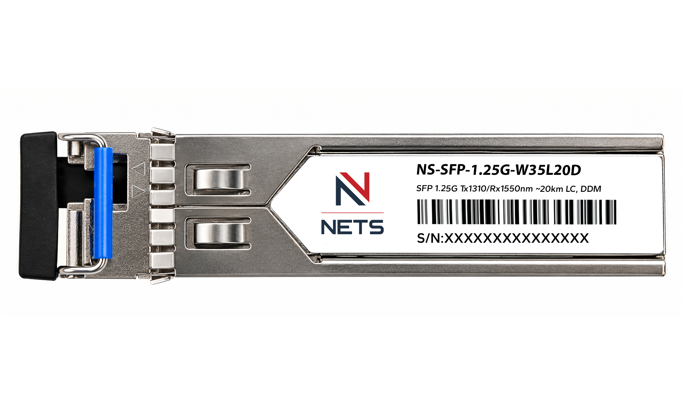 Оптический трансивер NS-SFP-1.25G-W35L20D, 1.25G Tx/Rx: 1310/1550nm 20km LC, DDM
