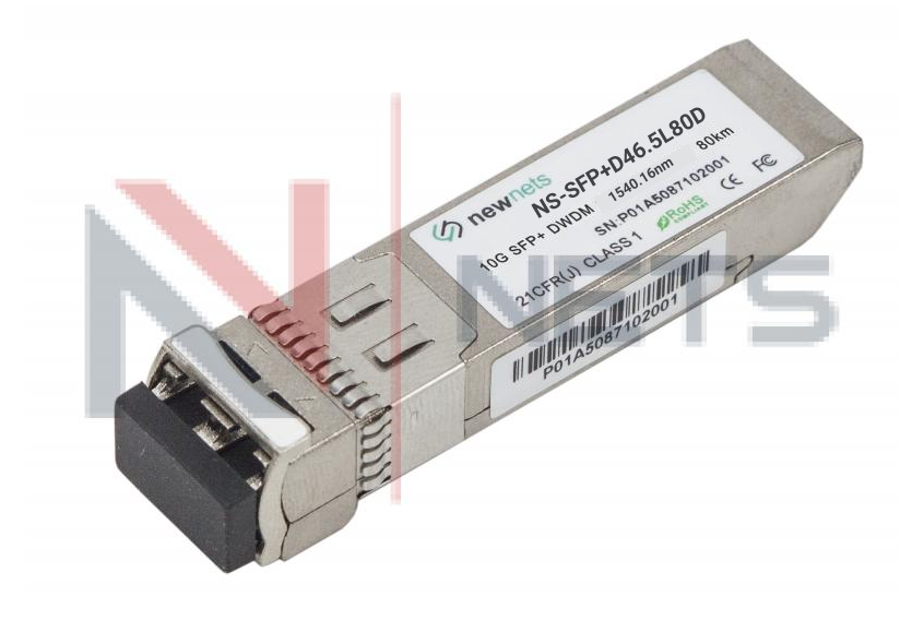 Оптический трансивер NS-SFP+ 10G DWDM, 46,5 канал, длина волны 1540.16nm, дальность 80km, DDM, 50GHz