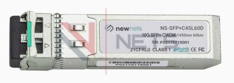 Оптический трансивер NS-SFP+ 10G CWDM, длина волны 1450nm, дальность 60km, LC, DDM