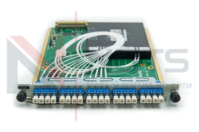 Карта X4DA, 2 волоконный Mux Demux DWDM 2х4, каналы C21-C24, C - диапазон, LC/UPC