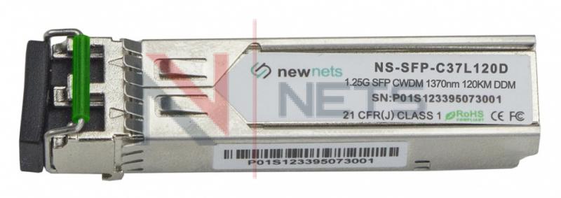 Оптический трансивер NS-SFP 1.25G CWDM, длина волны 1370nm, дальность 120km, LC, DDM