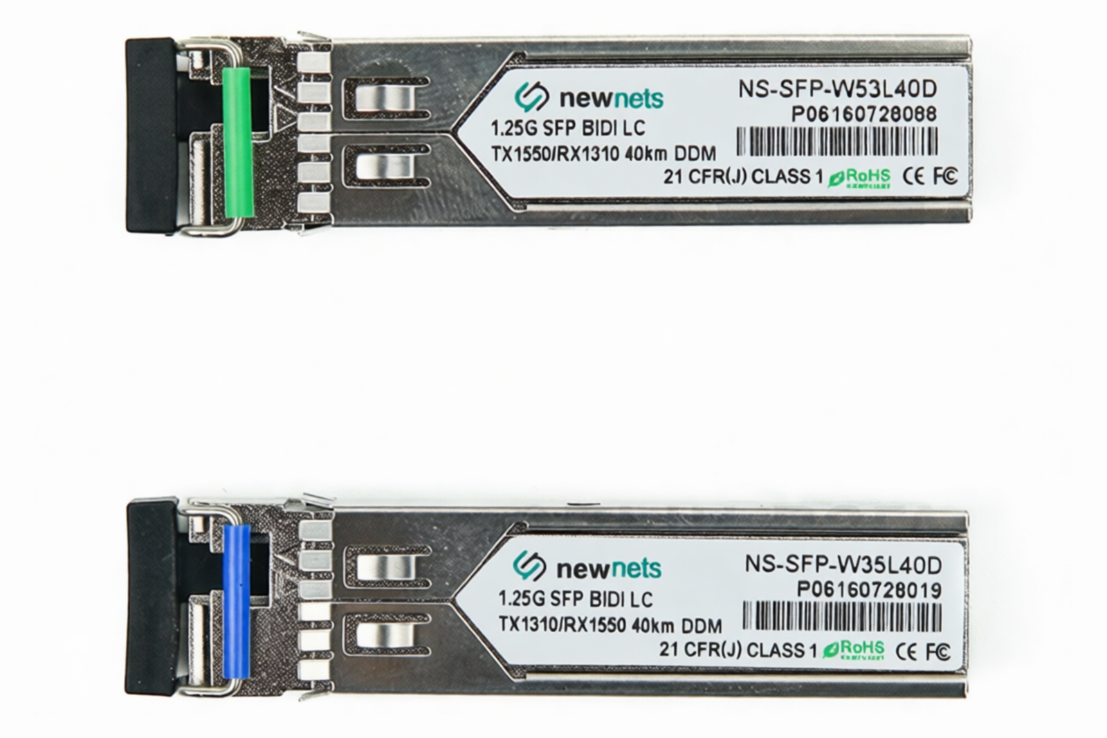 Оптический трансивер NS-SFP-1.25G-W53L40D, 1.25G Tx/Rx: 1550/1310nm 40km LC, DDM
