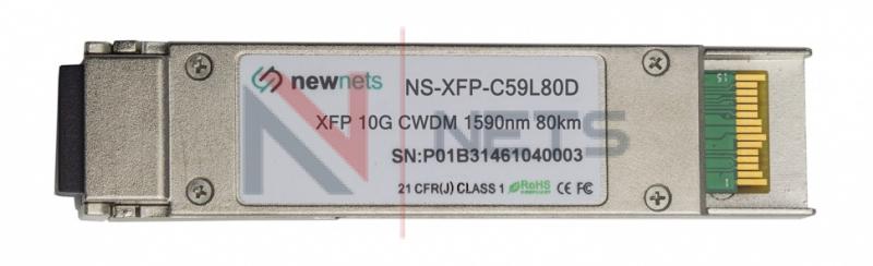 Оптический трансивер NS-XFP 10G CWDM, длина волны 1590nm, дальность 80km, LC, DDM