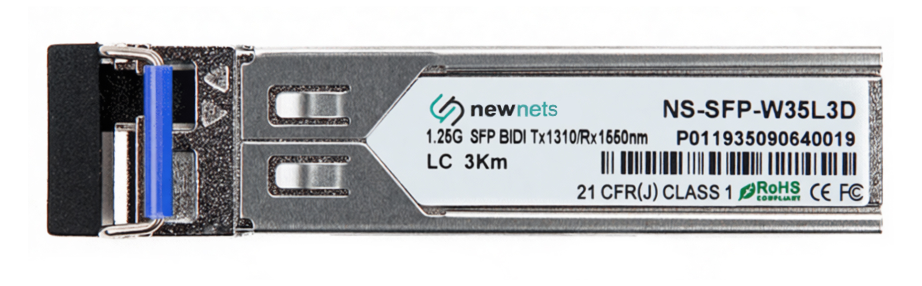 Оптический трансивер NS-SFP-1.25G-W35L3D, 1.25G Tx/Rx: 1310/1550nm 3km LC, DDM
