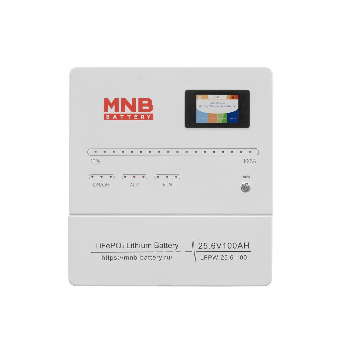 Аккумулятор MNB LFPW-25,6-100, 25.6 В, 100 Ач, LCD Touch, LiFePO4 с BMS
