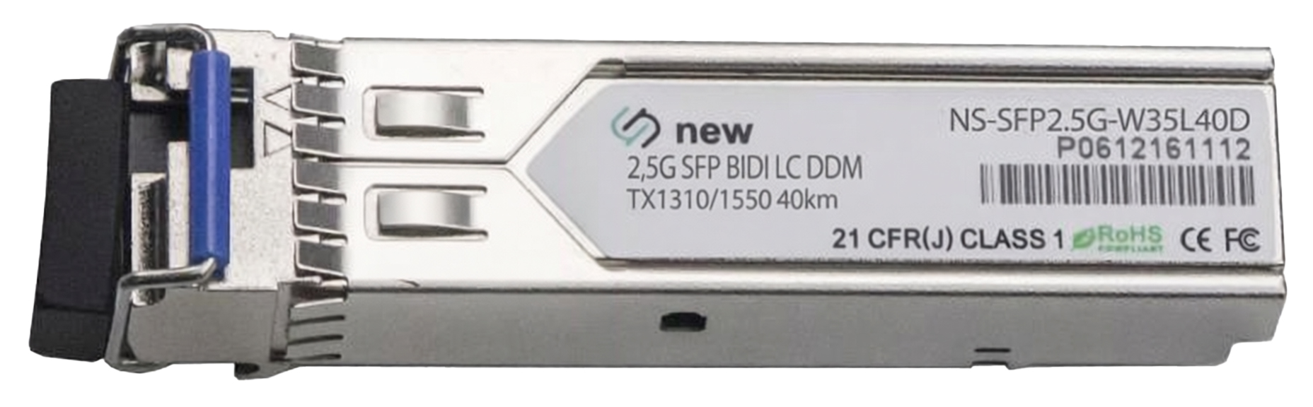 Оптический трансивер NS-SFP2.5G-W35L40D, 2.5G Tx/Rx: 1310/1550nm 40km LC, DDM