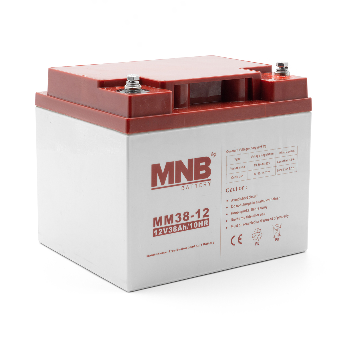 АКБ MNB MМ38-12, 12В, 38А/ч, клеммы B4(M6)