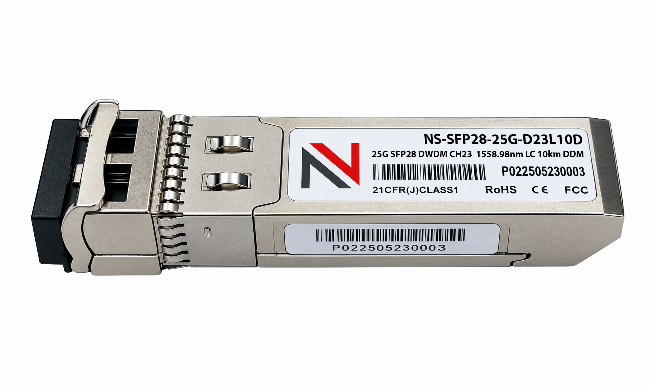 Оптический трансивер NS-SFP28 25G DWDM, 23 канал, длина волны 1558.98nm, дальность 10km, LC, DDM