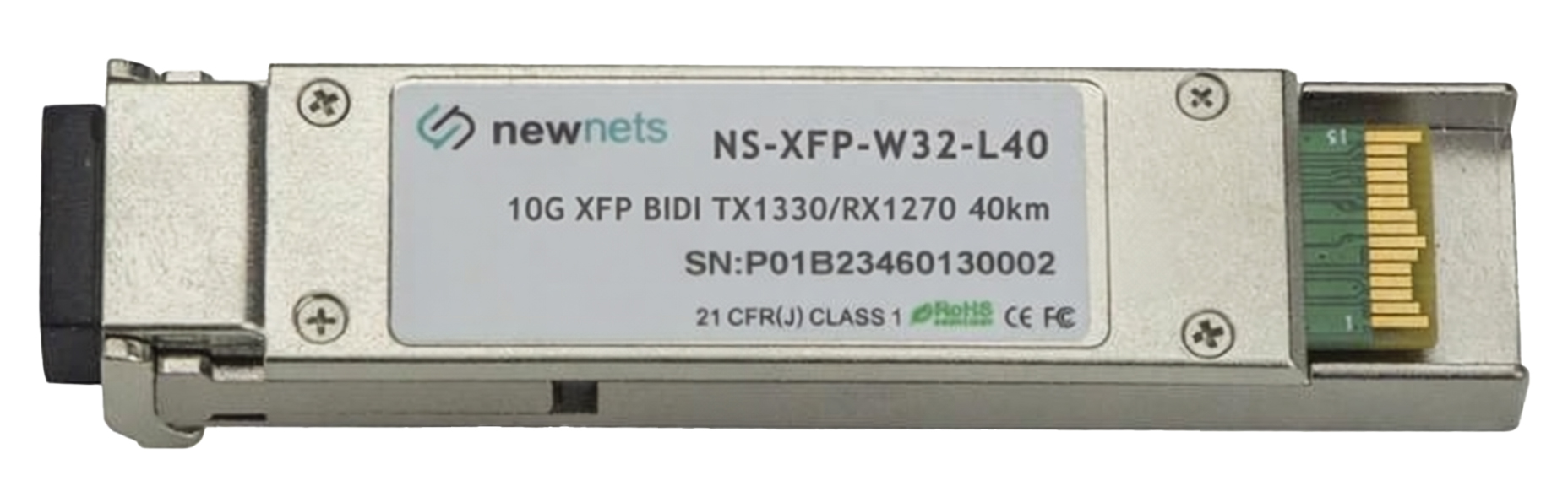 Оптический трансивер NS-XFP-W32L40D, 10G Tx/Rx:1330/1270nm 40km, LC, DDM