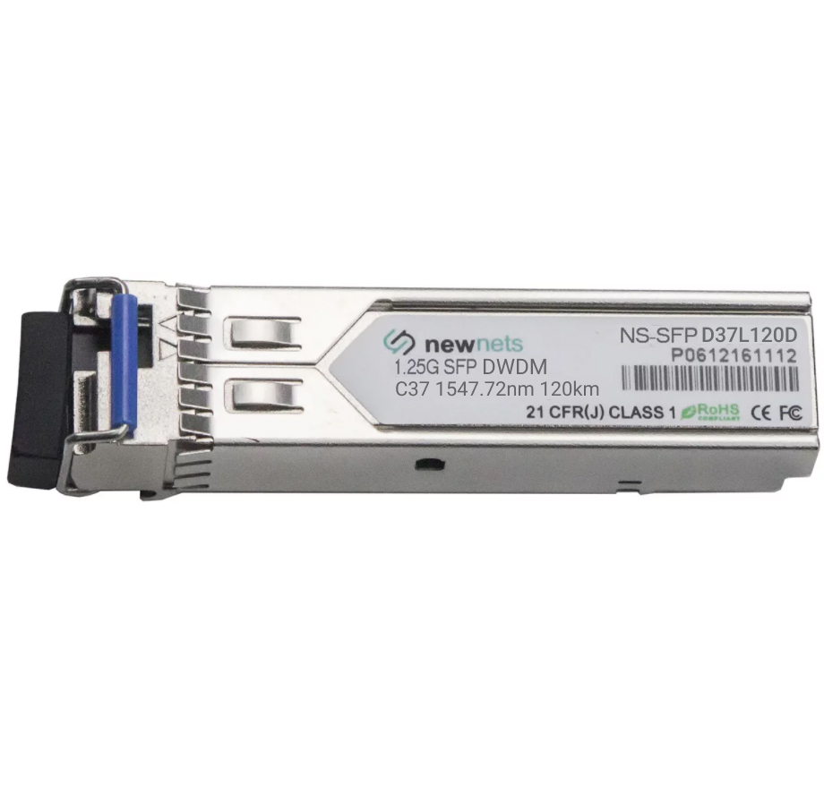 Оптический трансивер NS-SFP 1,25G DWDM, 37 канал, длина волны 1547.72nm, дальность 120km, LC, DDM
