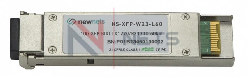 Оптический трансивер NS-XFP-W23L60D, 10G Tx/Rx:1270/1330nm 60km, LC, DDM