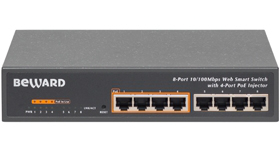 Управляемый Web/Smart коммутатор Beward с поддержкой PoE STW-8P4