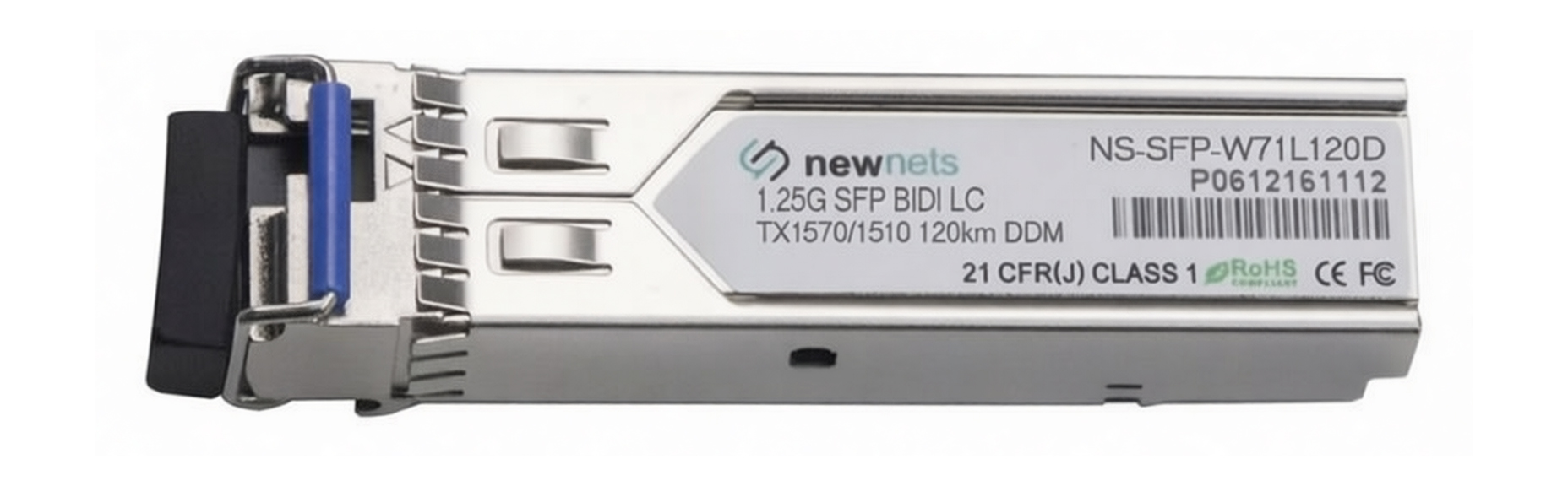 Оптический трансивер NS-SFP-1.25G-W71L120D, 1.25G Tx/Rx: 1570/1510nm 120km LC, DDM