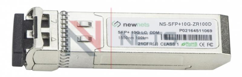 Оптический трансивер NS-SFP+10G-ZR100D, дальность до 100km, длина волны 1550nm, LC, DDM