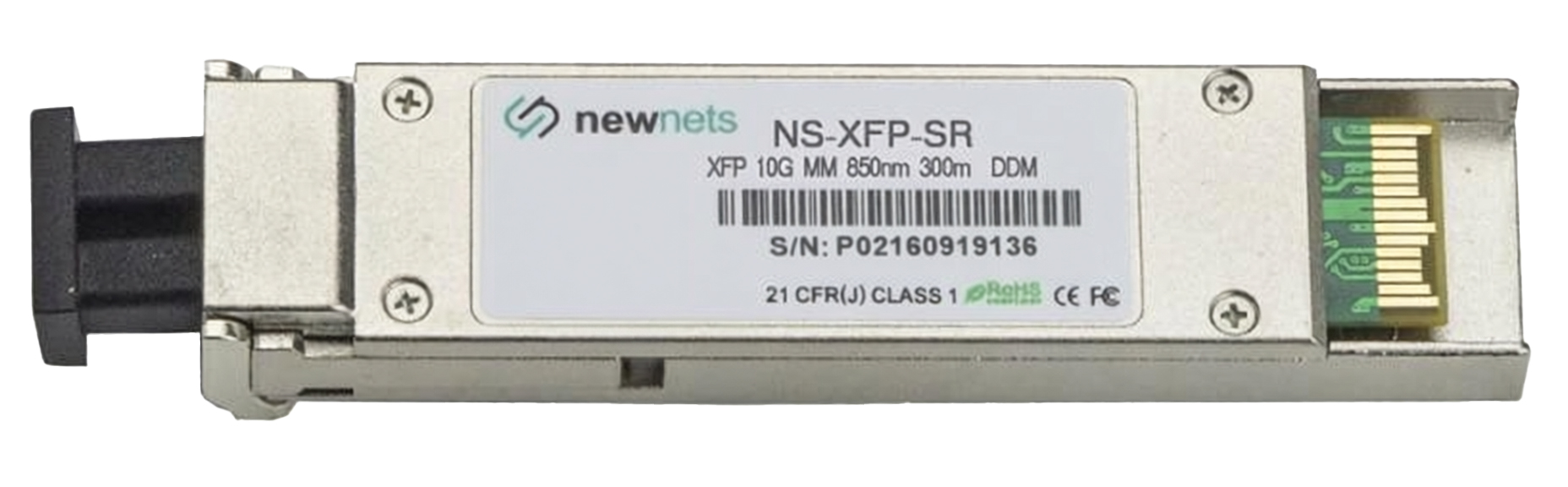 Оптический трансивер NS-XFP-10G-SRD, дальность до 300m, длина волны 850nm, MM, LC, DDM