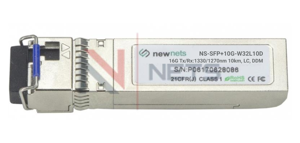Оптический трансивер NS-SFP+W32L10D, 10G Tx/Rx:1330/1270nm 10km, LC, DDM