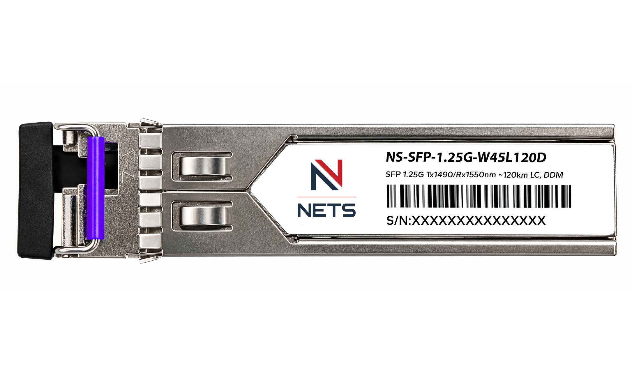 Оптический трансивер NS-SFP-1.25G-W45L120D, 1.25G Tx/Rx: 1490/1550nm 120km LC, DDM