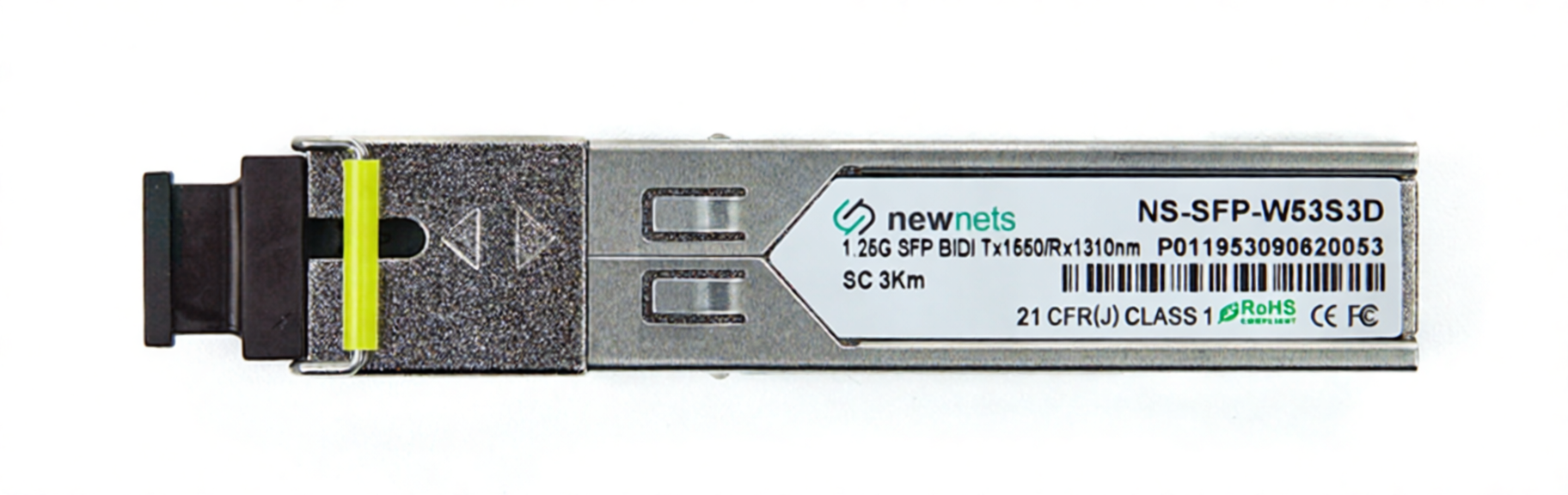 Оптический трансивер NS-SFP-1.25G-W53S3D, 1.25G Tx/Rx: 1550/1310nm 3km SC, DDM