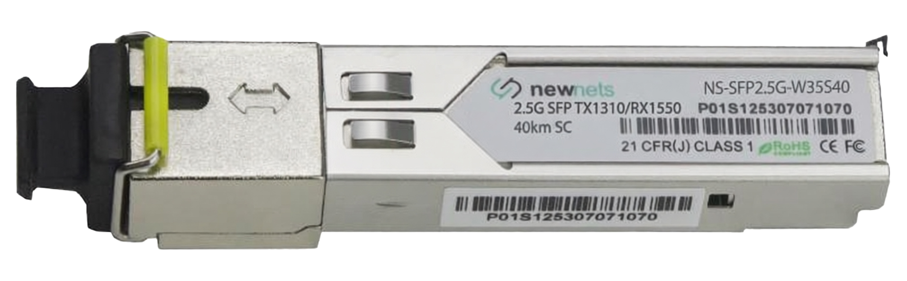 Оптический трансивер NS-SFP2.5G-W35S40, 2.5G Tx/Rx: 1310/1550nm 40km SC
