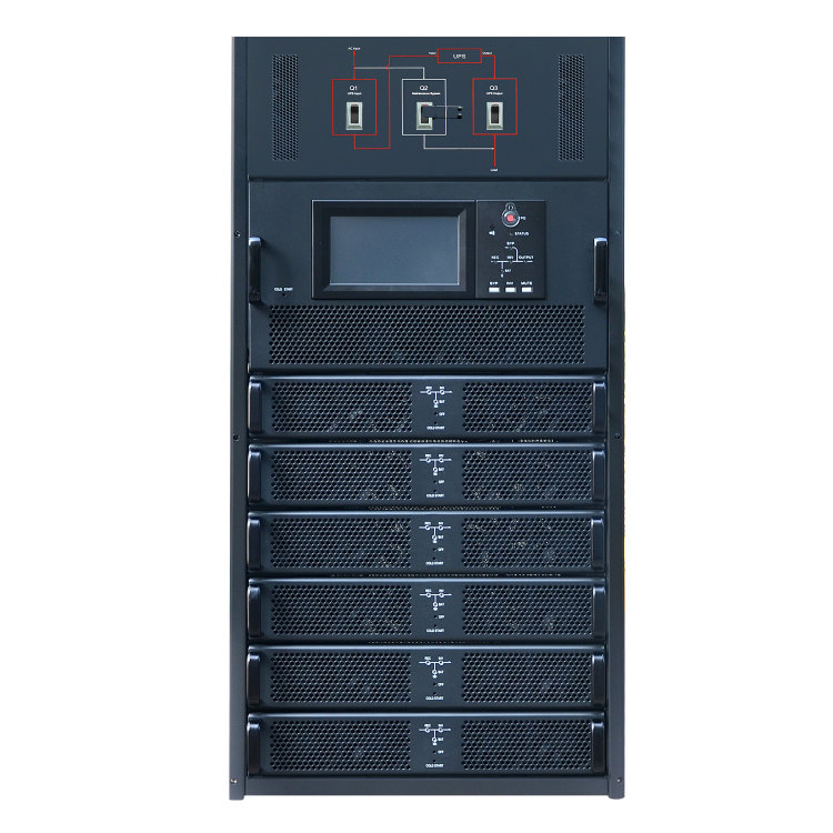 Силовой шкаф HEM150/25C-WITH PDU (150 kVA макс. 6 слотов для силовых модулей HEPM25C, с авт.выкл.