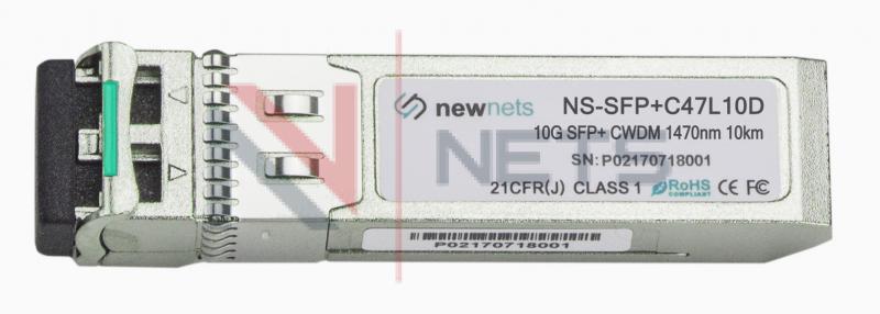 Оптический трансивер NS-SFP+ 10G CWDM, длина волны 1470nm, дальность 10km, LC, DDM