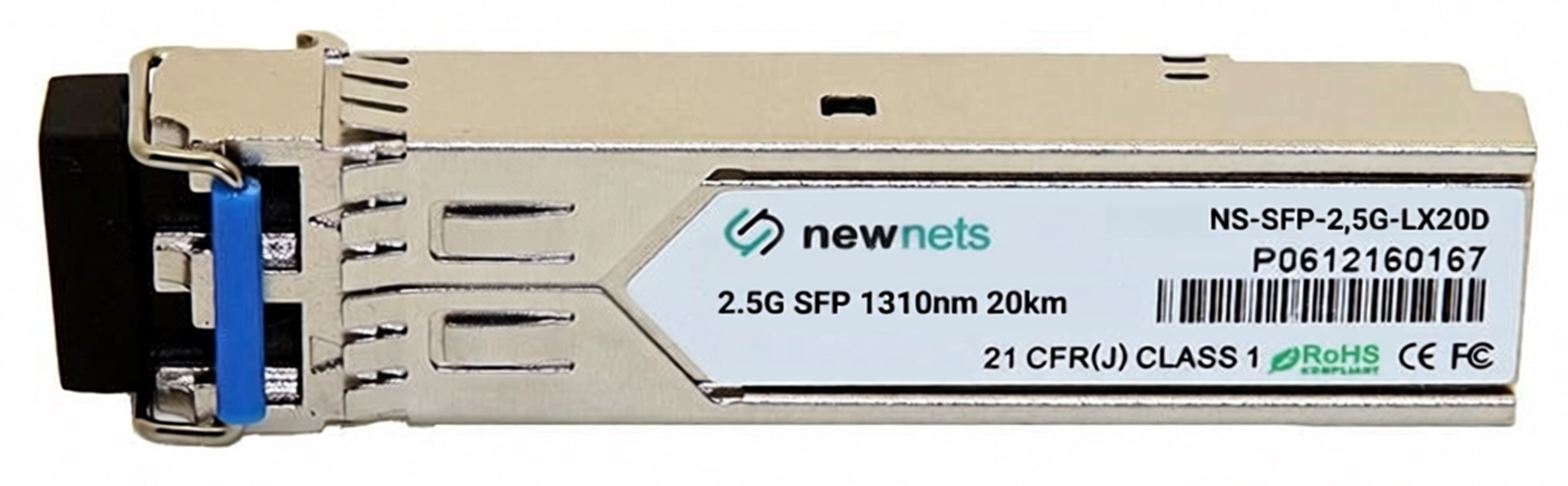 Оптический трансивер NS-SFP-2,5G-LX20D дальность до 20km, длина волны 1310nm, LC, DDM