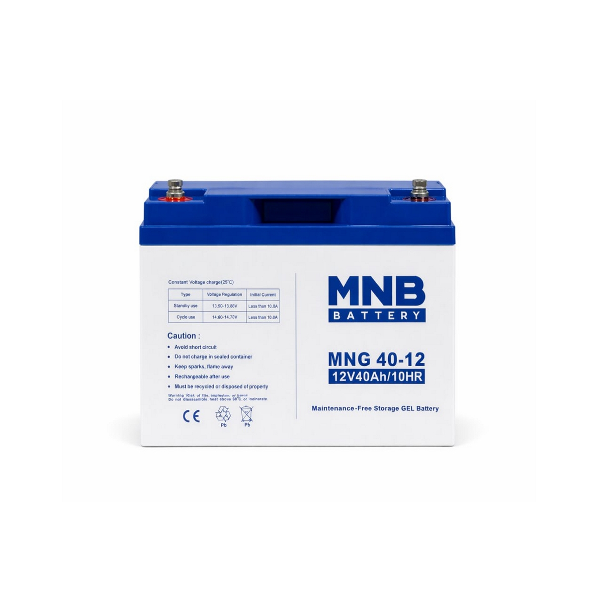 АКБ MNB MNG40-12, 12В, 40А/ч, клеммы B4(M6), гелевый