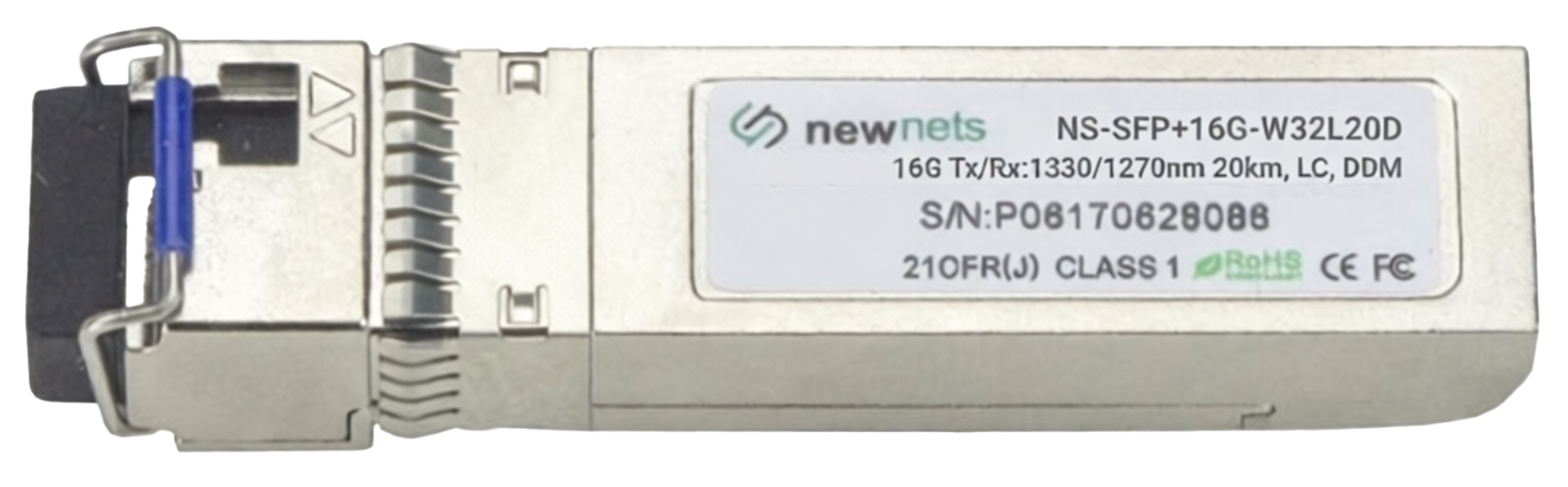 Оптический трансивер NS-SFP+16G-W32L20D, 16G Tx/Rx:1330/1270nm 20km, LC, DDM