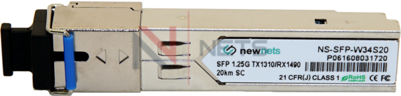 Оптический трансивер NS-SFP-1.25G-W34S20, 1.25G Tx/Rx: 1310/1490nm 20km SC