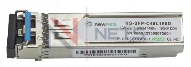 Оптический трансивер NS-SFP 1.25G CWDM, длина волны 1490nm, дальность 160km, LC, DDM