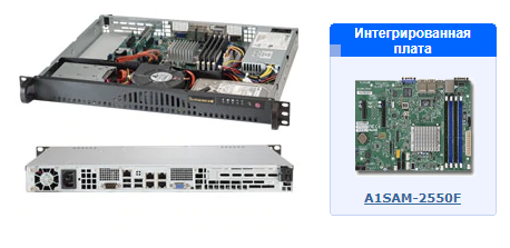 Платформа SuperMicro SYS-5018A-MLTN4 1xC2550 3.5" 1G 4P 1x200W