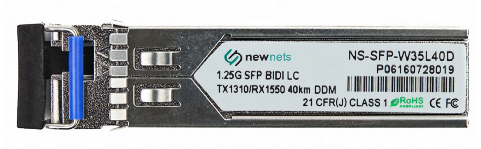 Оптический трансивер NS-SFP-1.25G-W35L40D, 1.25G Tx/Rx: 1310/1550nm 40km LC, DDM