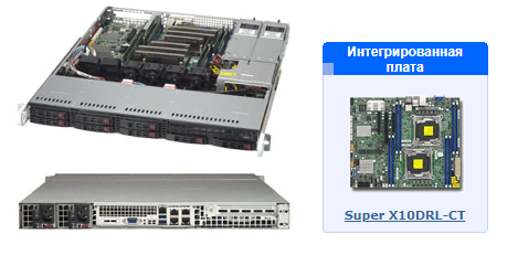 Платформа SuperMicro SYS-1028R-MCTR 2.5" SAS/SATA LSI3108 10G 2P 2x600W