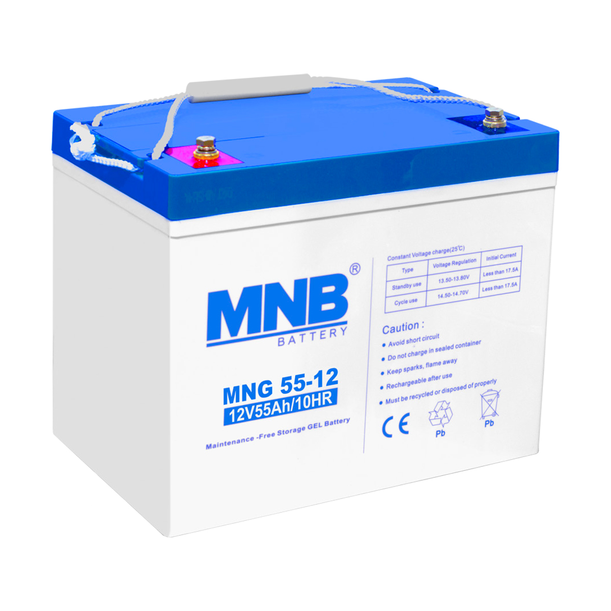 АКБ MNB MNG55-12, 12В, 50А/ч, клеммы B4(M6), гелевый