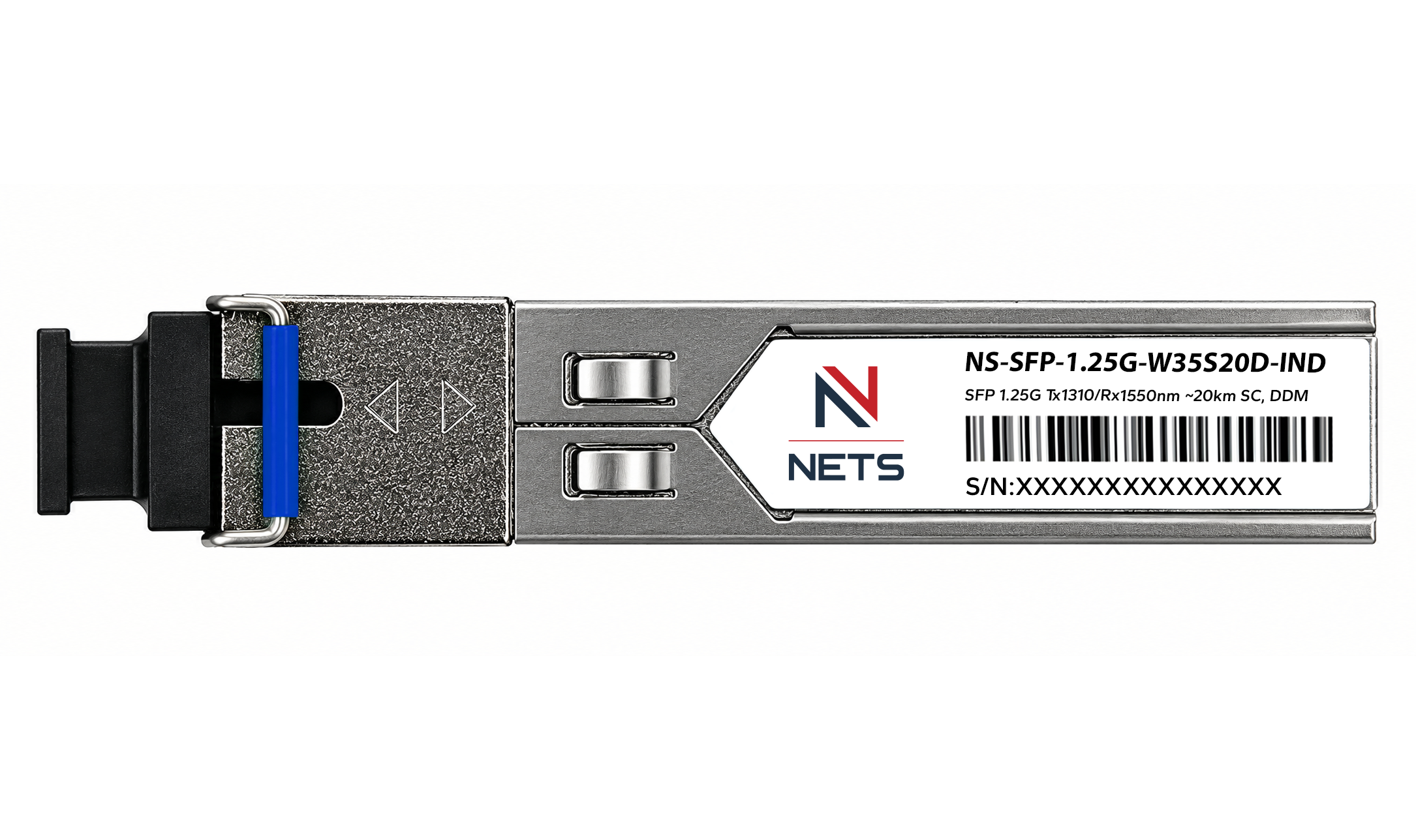 Оптический трансивер NS-SFP-1.25G-W35S20D, 1.25G Tx/Rx: 1310/1550nm 20km SC, DDM (Industrial)