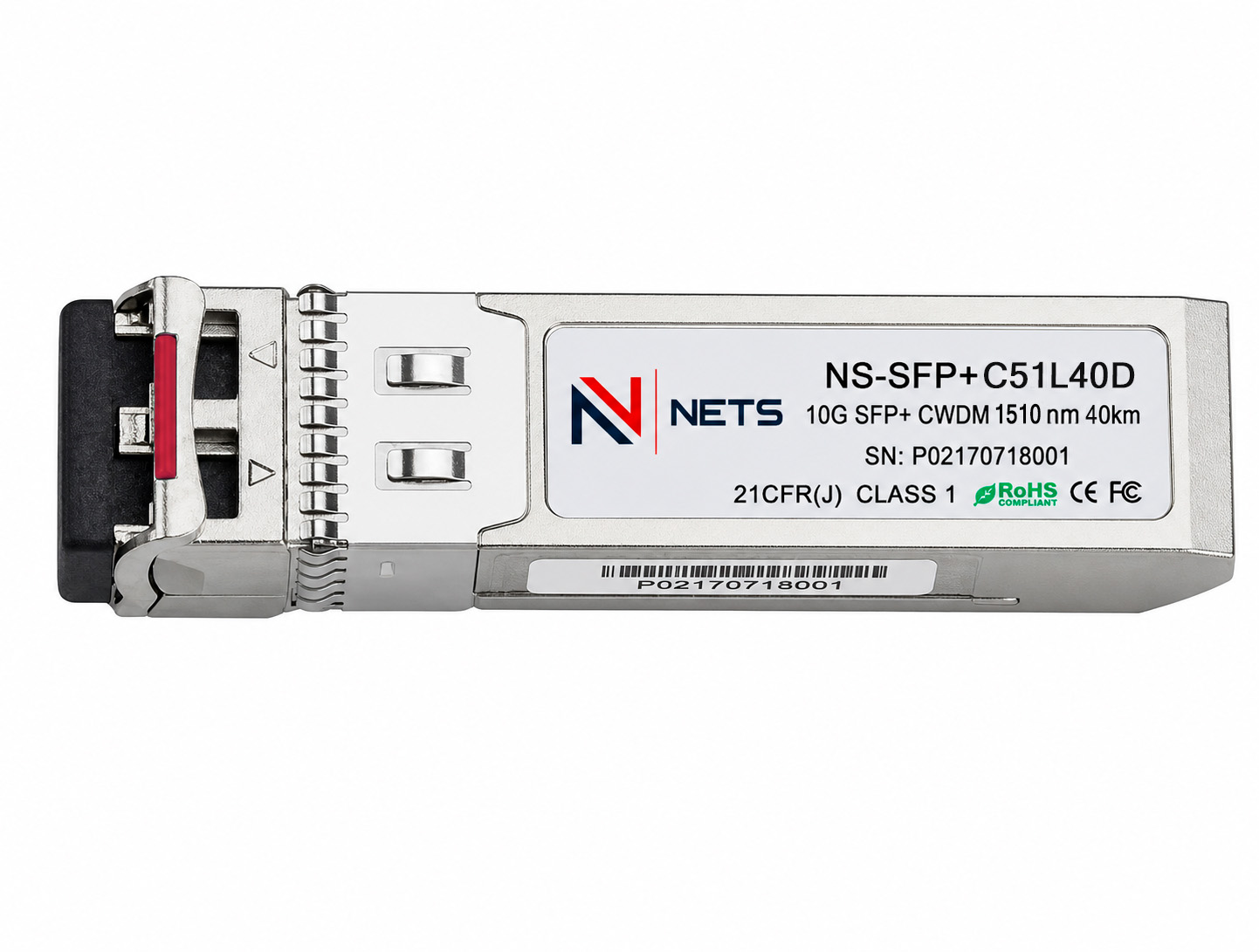 Оптический трансивер NS-SFP+ 10G CWDM, длина волны 1510nm, дальность 40km, LC, DDM