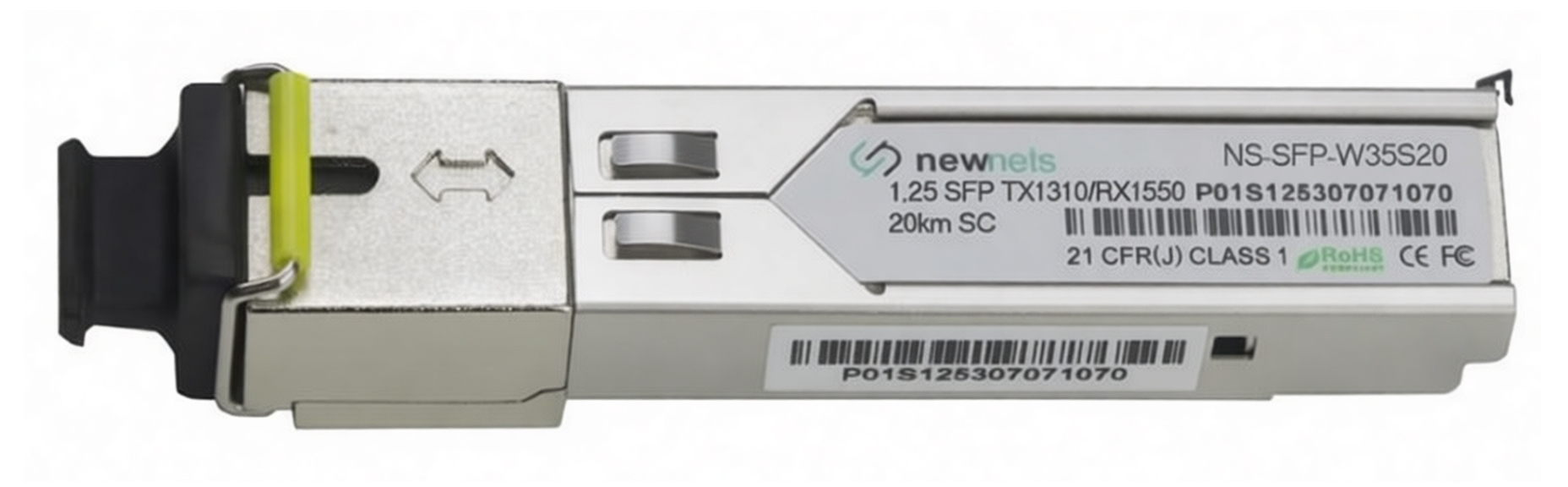 Оптический трансивер NS-SFP-1.25G-W35S20, 1.25G Tx/Rx: 1310/1550nm 20km SC