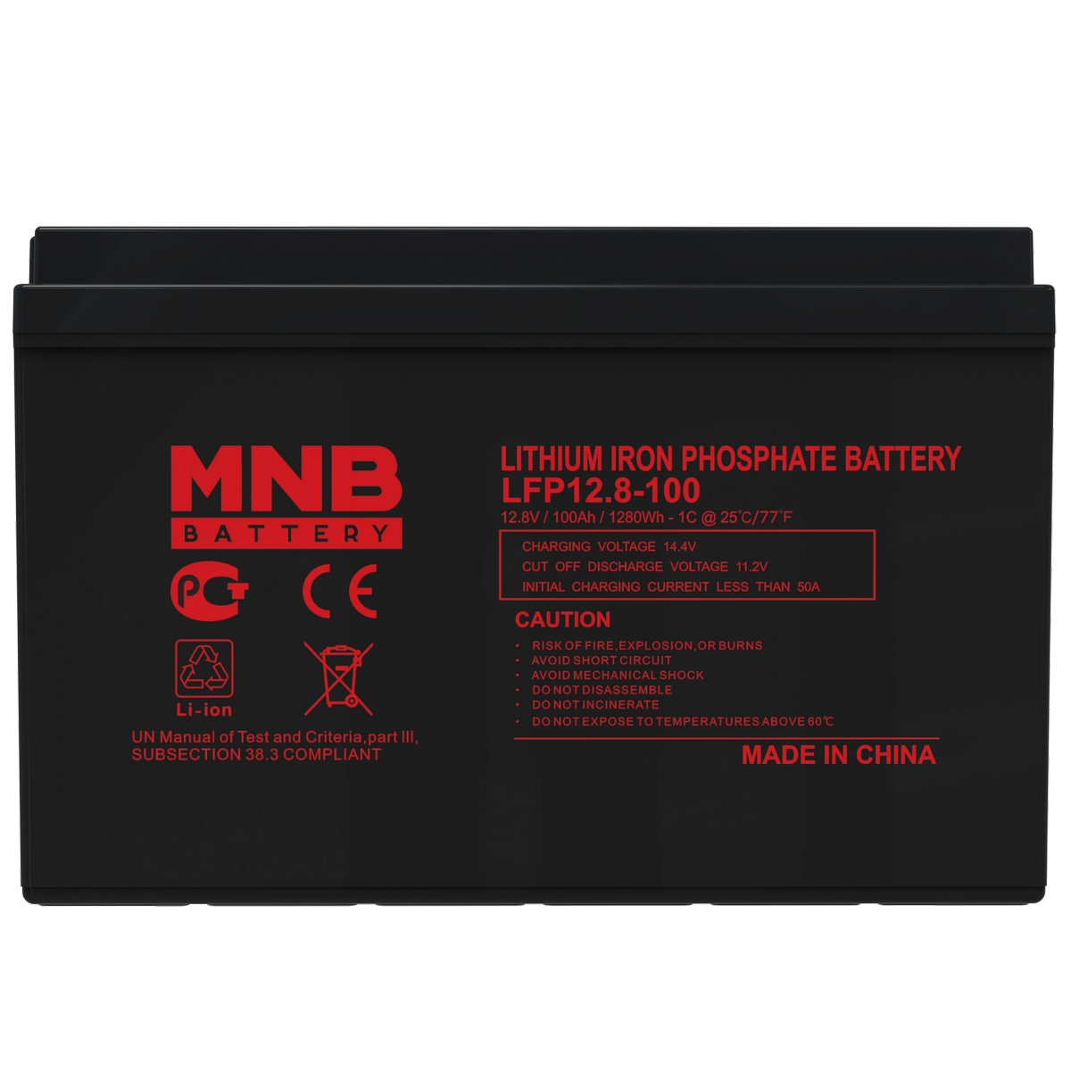 Аккумулятор MNB LFP-12,8-100, 12.8 В, 100 Ач, LiFePO4 с BMS