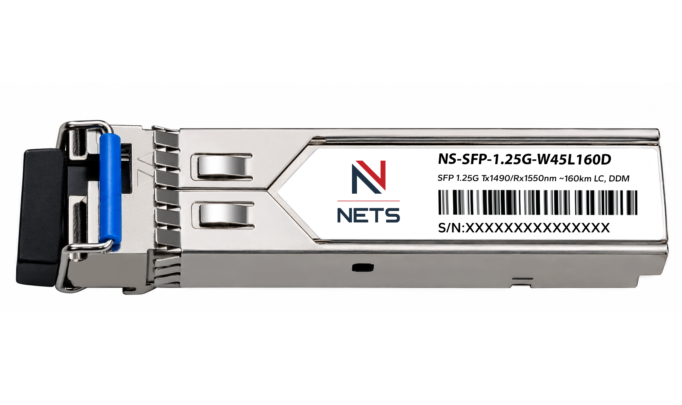 Оптический трансивер NS-SFP-1.25G-W45L160D, 1.25G Tx/Rx: 1490/1550nm 160km LC, DDM