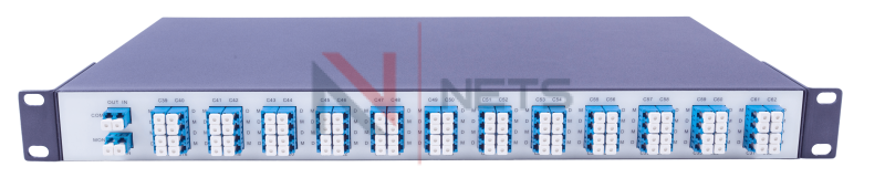 1U Шасси AWG Mux Demux 19" 40 длин волн 50GHz