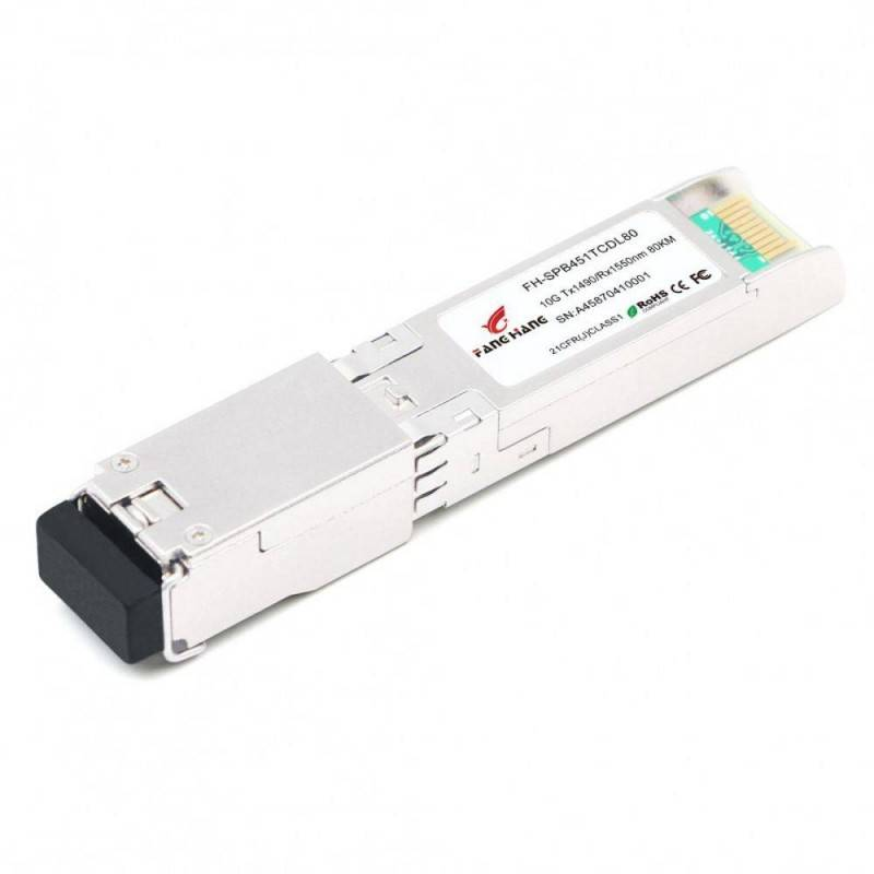 SFP+ 10GE оптический модуль 100 км, SM, 1 волокно, комплект TX/RX 1490/1550 LC, DDM